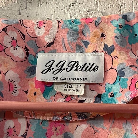 Vintage 80’s Cottagecore Pastel J.J. of California Dress 12 - Picture 6 of 10